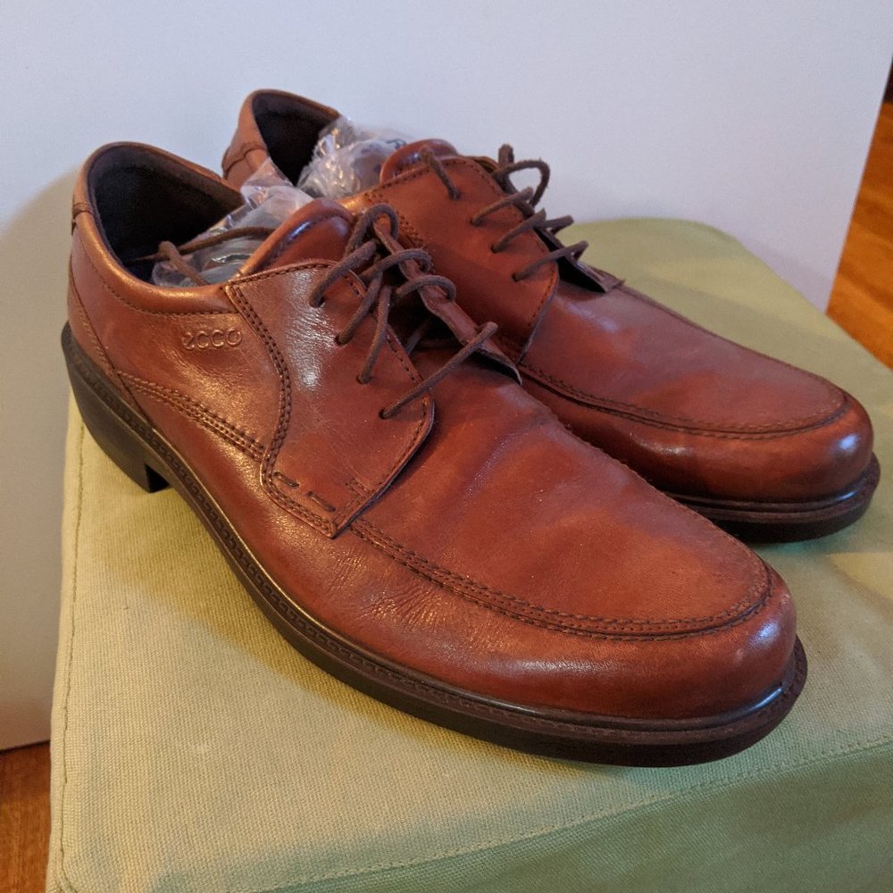 Ecco Brown Leather Men's Dress Shoes 47